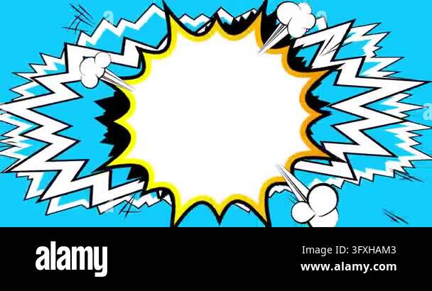 Cartoon background animation, comic book backdrop video. Retro comics ...