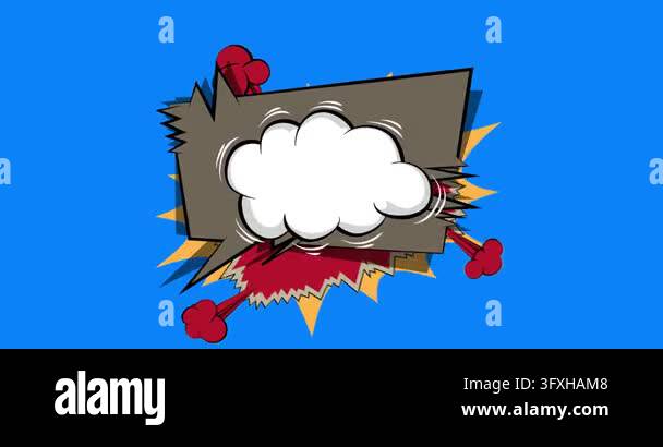 Cartoon background animation, comic book backdrop video. Retro comics ...