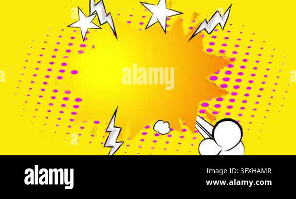 Cartoon background animation, comic book backdrop video. Retro comics ...