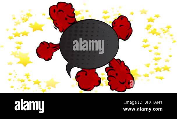 Cartoon background animation, comic book backdrop video. Retro comics ...