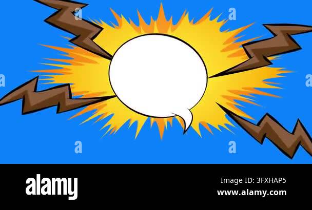 Cartoon background animation, comic book backdrop video. Retro comics ...