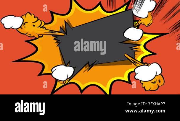 Cartoon background animation, comic book backdrop video. Retro comics ...
