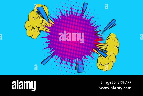 Cartoon background animation, comic book backdrop video. Retro comics ...
