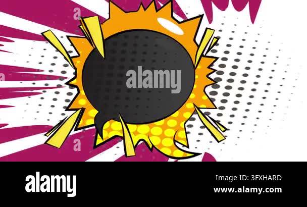 Cartoon background animation, comic book backdrop video. Retro comics ...