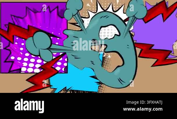 Cartoon background animation, comic book backdrop video. Retro comics ...