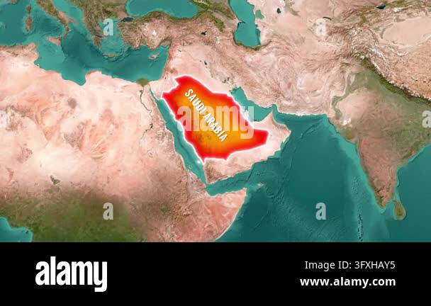 Detailed geographical map of Saudi Arabia highlighting Asir region ...