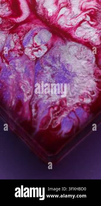 Vertical video. Spatter cube. Geometric abstract background. Defocused ...