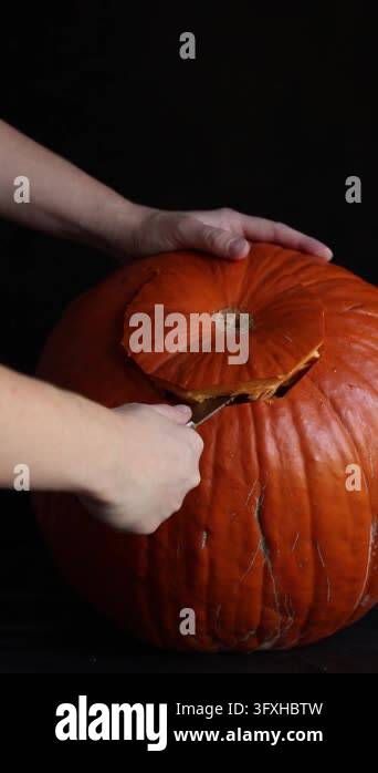 Pumpkin seed and fiber cleaning. Cooking pumpkin dishes and collecting ...