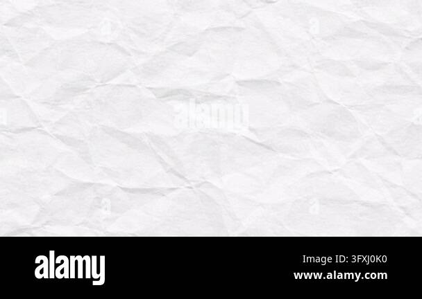 White crumpled paper texture background stop motion wrinkled crinkled ...