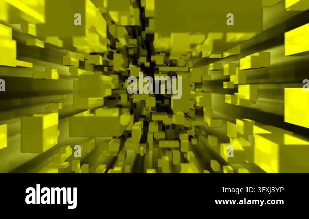 abstract architectural interior with geometric sculpture Stock Video ...