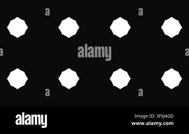 Black And White Abstract Kaleidoscope Geometric Pattern Background Loop ...