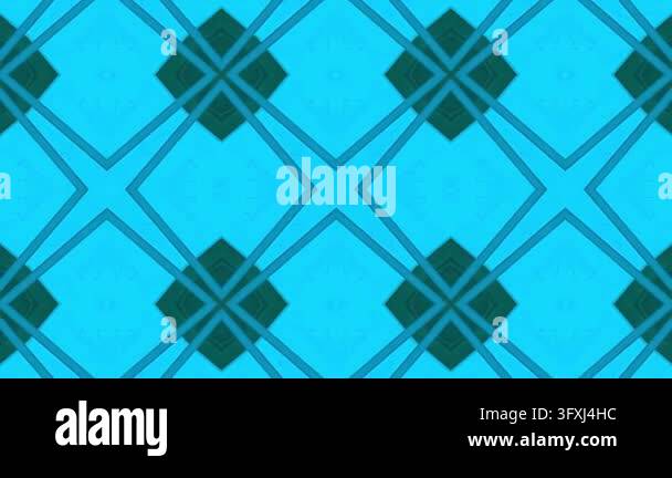 Abstract Blue And Green Geometric Kaleidoscope Motion Background Video ...