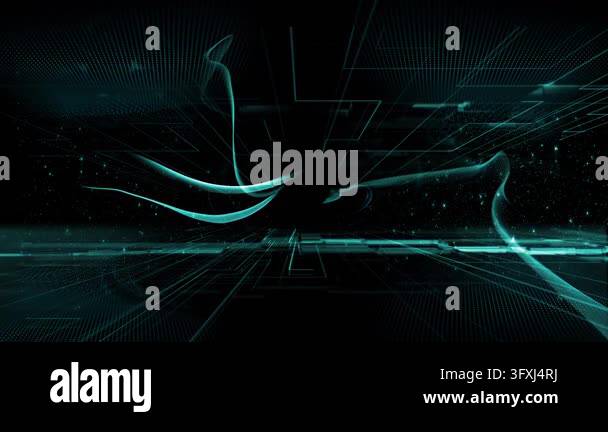 3 d rendering of abstract digital technology background Stock Video ...