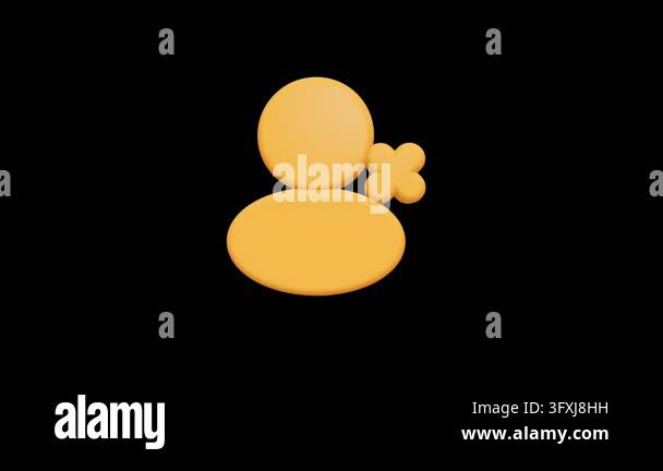 3D Yellow User Avatar With Remove Cross Symbol Stock Video Footage - Alamy