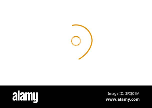 Bright orange map pin icon with white circular center Stock Video ...