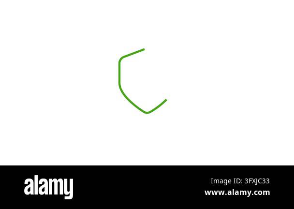 Green shield icon with white checkmark for digital safety Stock Video ...