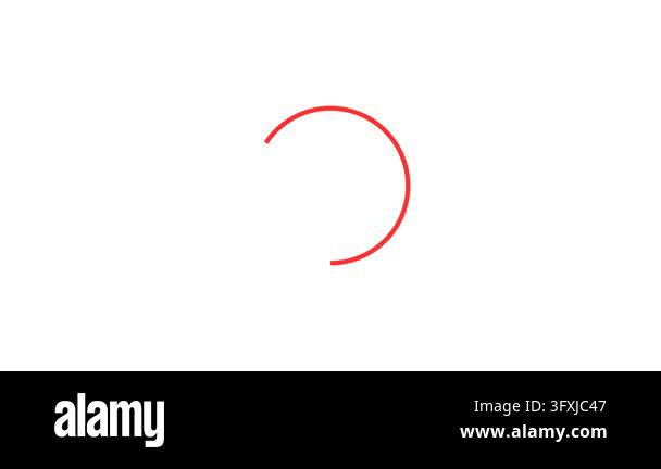 Bright red circular play button icon for digital video streaming Stock ...
