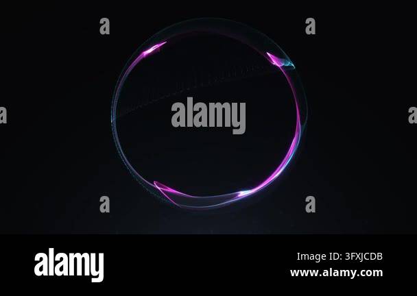 Bluee Ribbon Logo Pink and blue neon ribbons trace a delicate circle on black. Seamless ...