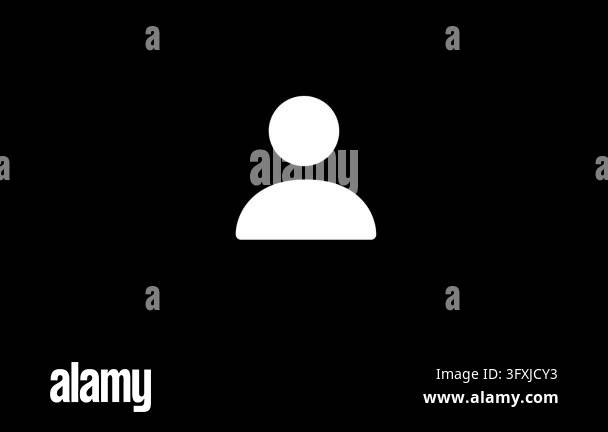 Minimalist white user profile avatar icon Stock Video Footage - Alamy
