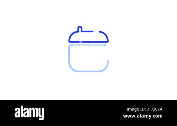 Minimalist blue calendar icon animation for digital interface design ...