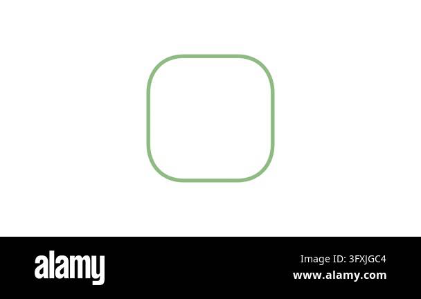 Pulsing sage green rounded square icon with white checkmark symbol ...