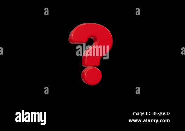 Question Mark Backround Science Look Rotating 3D glossy red question mark on black background Stock Video ...
