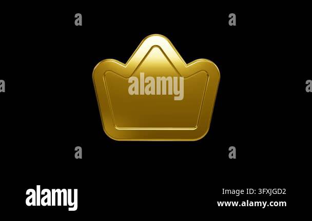 Rotating Gold Crown Icon 3D Animation Stock Video Footage - Alamy