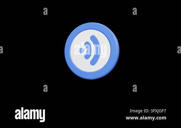 Rotating 3D Wifi Symbol App Icon Animation Stock Video Footage - Alamy