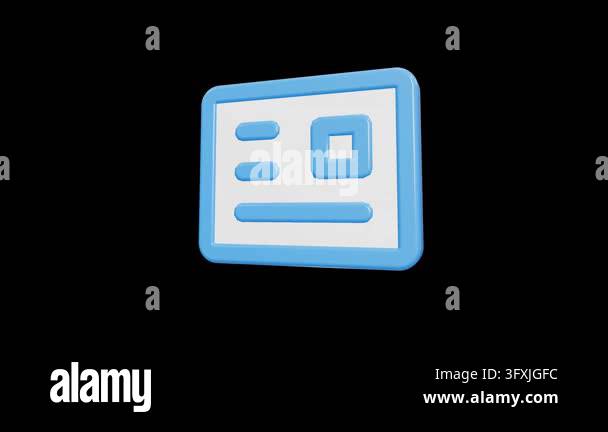 3D Glossy Blue UI Interface Icon Rotating Stock Video Footage - Alamy