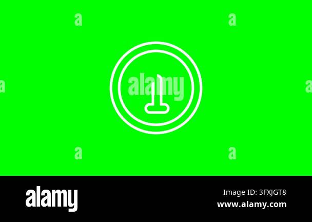 White Information Icon On Green Screen Background Stock Video Footage ...