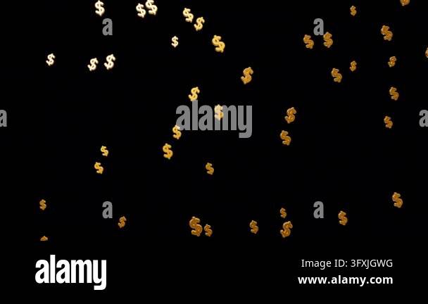 A dynamic arrangement of polished golden dollar symbols floating ...