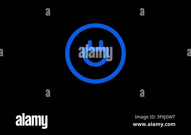 Neon Blue Electric Plug Icon Rotating Animation Stock Video Footage - Alamy