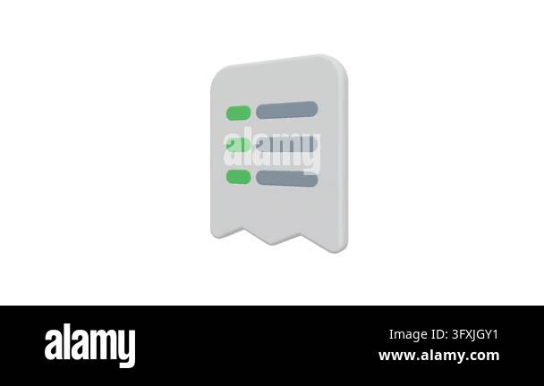 A simple three dimensional icon representing a checklist or a to-do ...