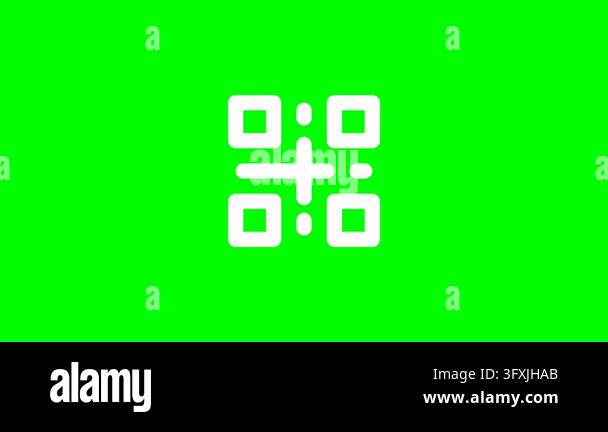 A simplified graphic symbol representing a QR code or scanning ...