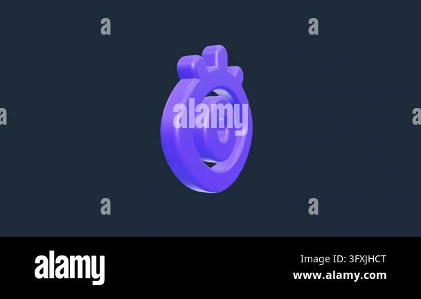 A stylized purple eye icon rendered in a glossy 3D style, suitable for ...