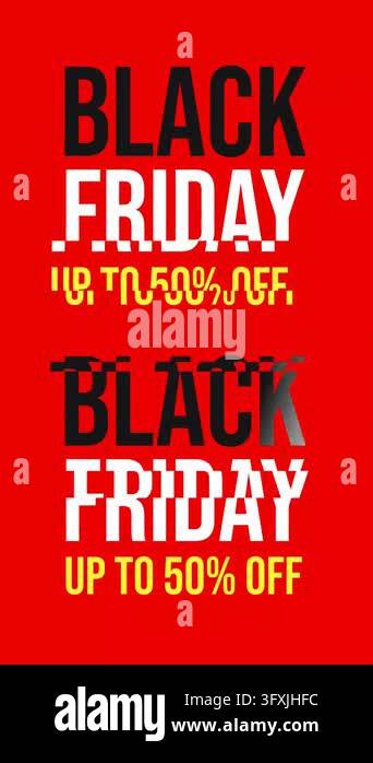 A bold promotional sign advertising a Black Friday sales event with a ...