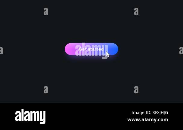 Interactive call to action button featuring a vibrant purple and blue ...