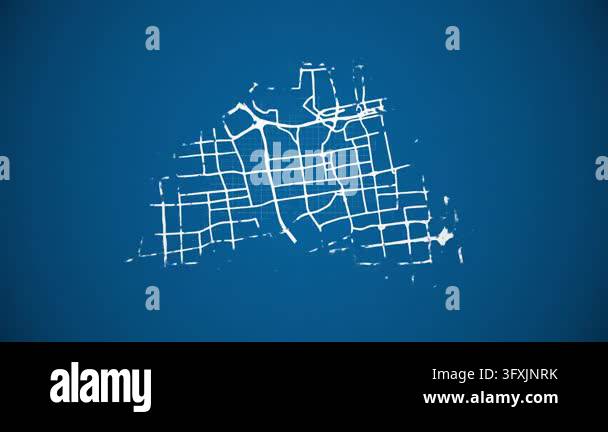 Grid Style In Html Ink reveal animation of Suzhou (Soochow) city, Jiangsu, China, grid map ...