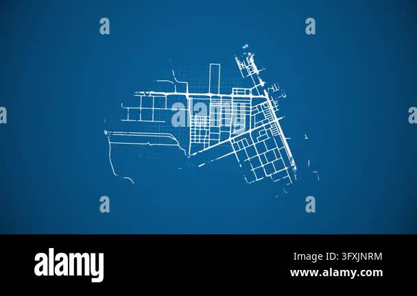 Loop Type Feeder Ink reveal animation of Madinat Zayed city, Abu Dhabi, United Arab ...
