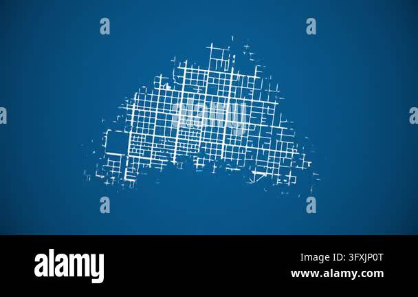 Grid Style In Html Ink reveal animation of Posadas city, Misiones, Argentina grid map ...