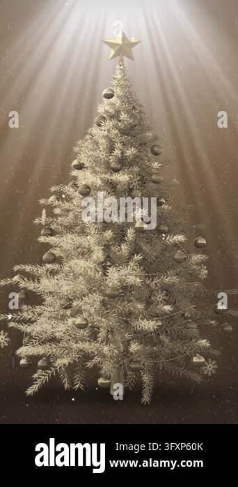 Snow Falling 4k Animation Animation of christmas tree and snow falling. Christmas, festivity ...