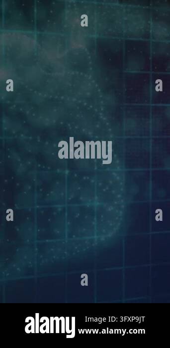 Animation of interface with round scanners and statistical data ...