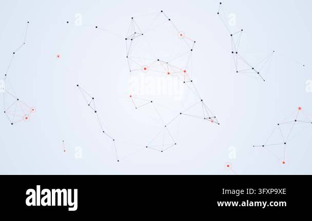 abstract background with connected lines. dots, triangles, lines and ...