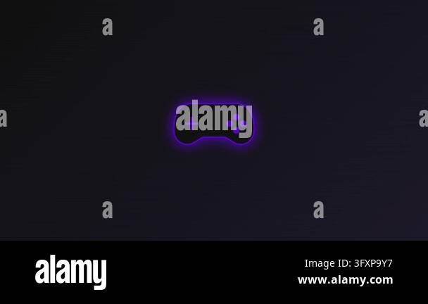 game console. neon icon. dark background Stock Video Footage - Alamy