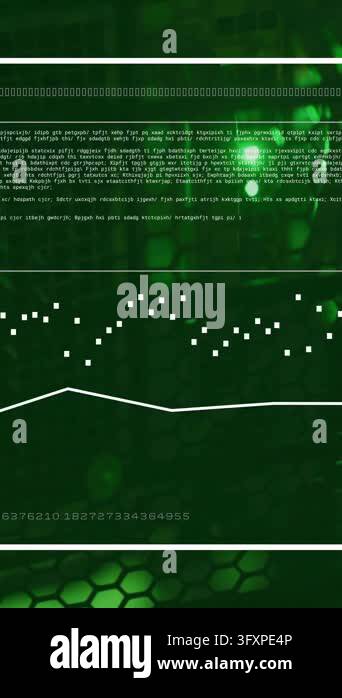 Animation of digital data processing over computer servers. Global ...