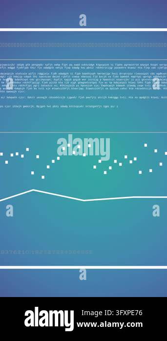 Digitization With Blue Background Animation of data processing and diagrams on blue background ...
