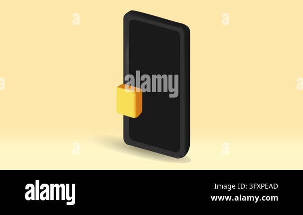 3D financial growth concept with smartphone, rising chart, coins ...