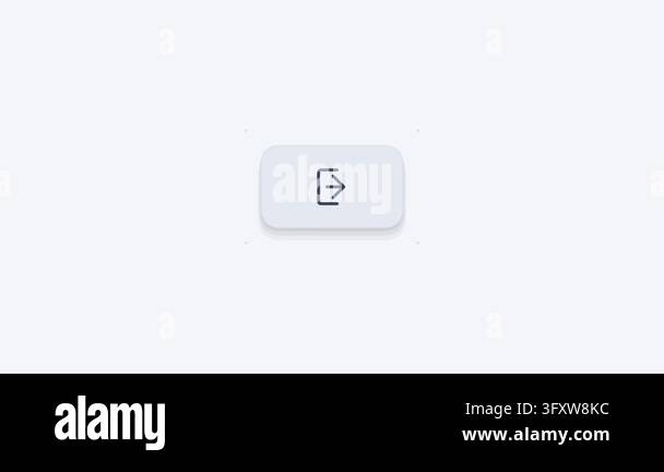 Minimalist user interface button animation with color change and icon ...
