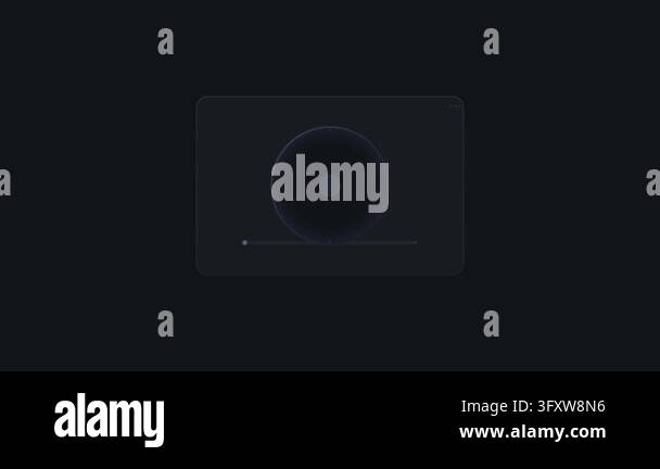 Digital loading and successful verification animation on dark UI screen ...