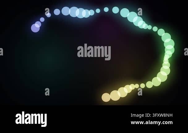 Abstract 4k Moving Abstract Neon Light Dots Moving in a Fluid Glowing Wave Pattern Stock ...